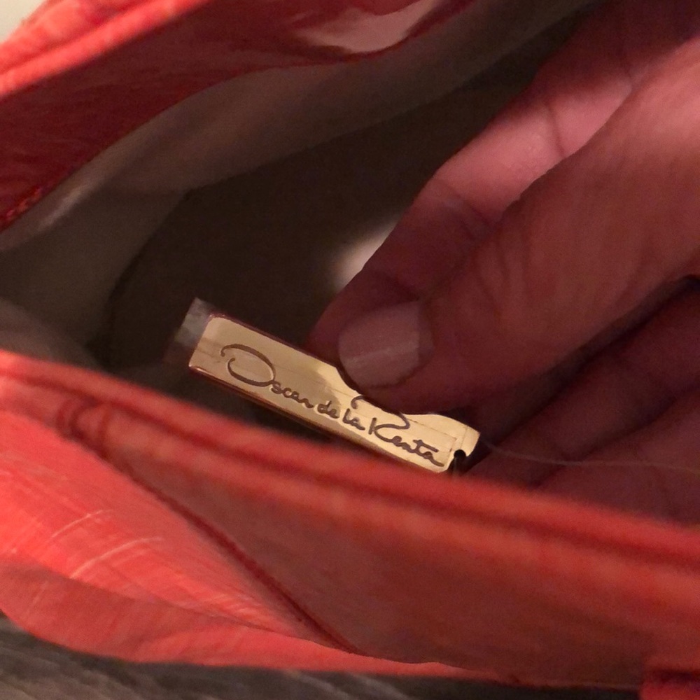 Oscar de la Renta Coral Goya Satchel - Picture 7 of 10